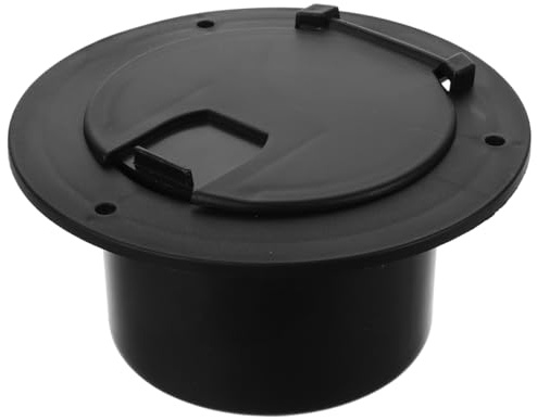 BESTOYARD Kabelabdeckung und Elegantem Design mit Wasserdichtem Schutz Runde aus ABS zur Ordentlichen Aufbewahrung von Stromkabeln in Schwarz für Wohnmobile und Yachten