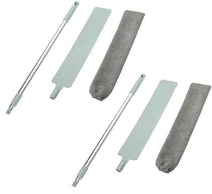 KIMEO Plumeau télescopique Ultra-Plat pour Les espaces Difficiles d’accès Flexible et Lavable pour Un Nettoyage Efficace des canapés, des Voitures et des Meubles