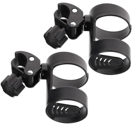 Healvian 2 Piezas Soporte Ajustable para Bebidas para Andadores y Sillas de Ruedas Portavasos para Cochecitos y Adultos Mayores Soporte Ligero para Botellas y Tazas
