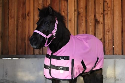 Pferdedecke Regendecke 1200D 65, 75, 85, 95, 105 Shetty Outdoordecke (Rosa, 95 cm)