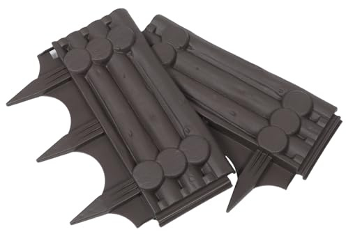 Toddmomy 2 Pièces Bordure de Jardin Extérieure Plastique Clôture Décorative Imitation Bois Barrière pour Parterres et Potagers Protection Animaux et Délimitation de Pelouse