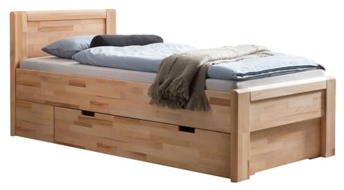 HOMELIV. Ewen Seniorenbett, 100x200 cm, Kernbuche Natur