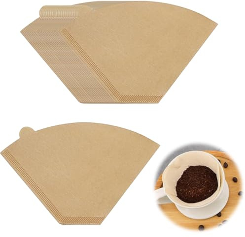 ARYIMYDP Filtres à Café Papier 100 Unités, Forme 101 Épurée Machine Expresso Maison/Bureau, Conception Étanche Écologique Pour Infusion Rapide