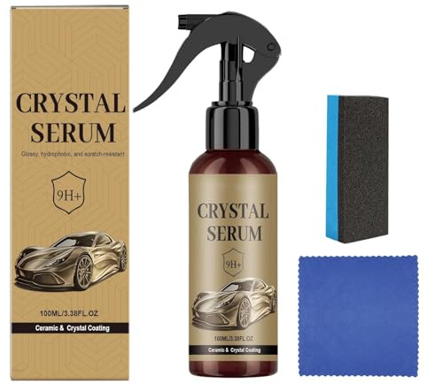 Revestimiento Cerámico de Coche,9H Sellador Dureza,Recubrimiento para Coche de 100 ml con Esponja y Toalla - para Protección Cuidado Detallado y Brillo Intenso Alto Brillo