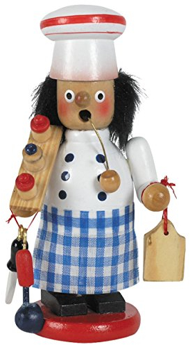 Räuchermännchen Koch, H: 15 cm, handbemalt im Kunsthandwerks-Stil