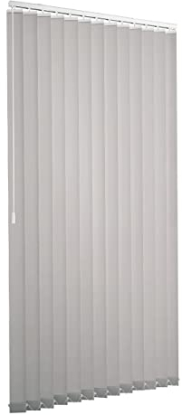 Ventanara® Lamellenvorhang grau Vertikaljalousie 89mm inklusive Montagematerial 125 x 180 cm