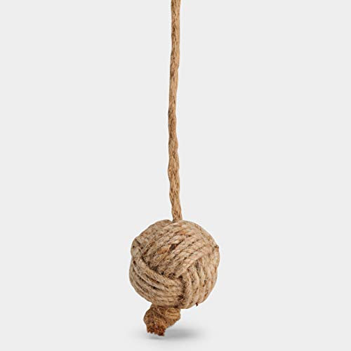 Pushka Home Rope Knot Bathroom Light Pull Blind with Jute Rope