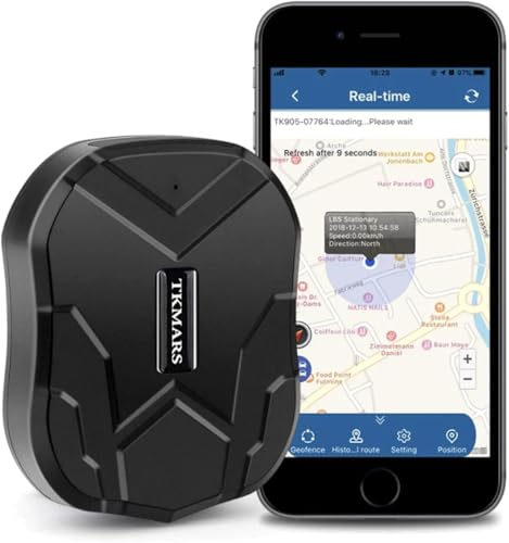 TKMARS Traceur GPS TK905 Voiture/Moto/Camion - Tracker GPS Suivi Temps Réel, Batterie 5000mAh Étanche IP67, Aimant Puissant, Alarme SMS/APP, Traqueur sans Abonnement