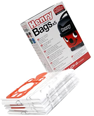 Numatic NVM-1CH Henry Vacuum Cleaner Bags, 5 Pack, White