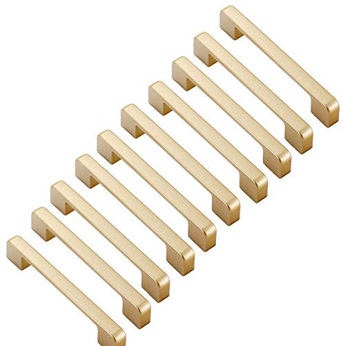 MARGUERASW 10 Pezzi maniglie armadio oro Maniglie per Mobili da Cucina 128mm - Maniglie Dorate Maniglie Cassetti maniglie dorate per mobili