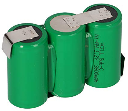 3er Reihe Akku Akkupack Sub-C 3600mAh 3,6V NiMH Mit Lötfahne F1x3 - Accu Batterie Sub C SC 2-0 Ah 3-6 Volt Batteriepack - Langlebig - Wartungsfrei