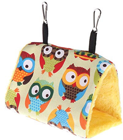 ZUOLUO Meerschweinchen Zubehoer Ratten Zubehör Frettchen-Hängematten Kleines Haustierbett Vögel Plüsch Hängematte Winter-Vogelbeet Vogelbedarf Yellow,M