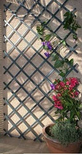 TRTO 4Pcs GREY Color Expanding 6ft Wooden Trellis Garden Scissor Plant Fence Panel Easy To Use