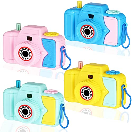 Steemjoey 4 Pièces Appareil Photo pour Enfant, Kaleidoscope Caméra Jouets pour Enfants , Caméra Jouet pour 3-12 Ans Filles & Garçons Cadeau Enfant de Noël Nouvel an Jouets