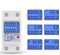 Contatore di energia monofase su guida Din kWh Contatore consumo energetico Wattmetro Tensione Corrente 80A AC 230V Voltmetro Amperometro LCD Reset Zero KWH