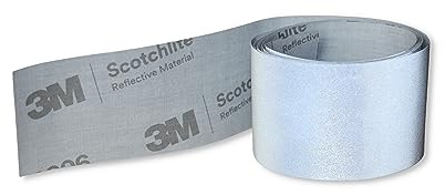 Salzmann Reflexband för sömnad | DIY Reflekterande tygband | Tillverkat med 3M Scotchlite | Silver, 5cm x 200cm