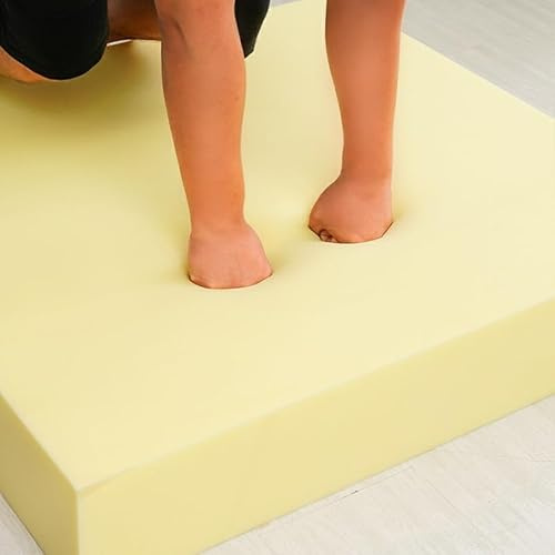 MOTTK Hochdichter Ersatz-Schaumstoffpolsterung,Rechteckig Quadratische Möbelaustausch Polsterung Schaumstoff für Matratzenverlängerung Bett Lückenfüller (5cm dick,100x50cm)