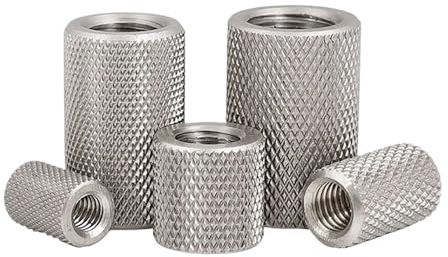 M3 M4 M5 M6 M8 M10 M12 M14 M16 Grobgewinde Edelstahl verlängern lange gerändelte runde Kupplungsmuttern Gelenkhülsenmutter (Size : M8x12x30-4Pcs)
