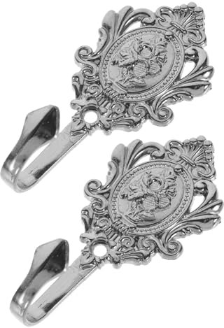 Ciieeo 2St Raffhalter für Vorhänge gardinenhaken Raffhalter Vorhanghaken aus Zinklegierung Handtücher Duschvorhang Gardinenhalter Glas Kleiderhaken Vorhangrahmen Fenster Gardinenstange