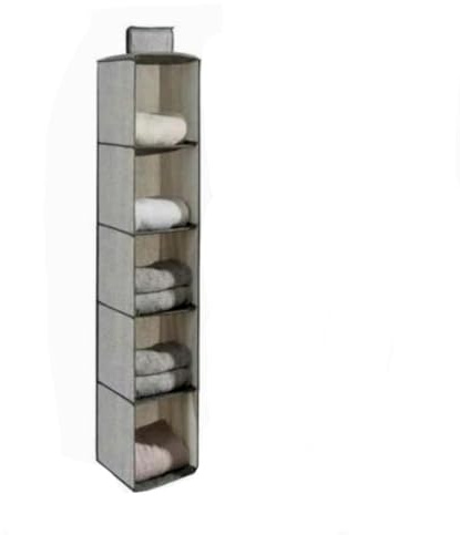 GUTE LINES Organizer Armadio Air, Mensole da armadio, Portatutto per Calze, Mutande, Asciugamani, Reggiseni (Grigio trama, 30 x 15 x 70 cm)