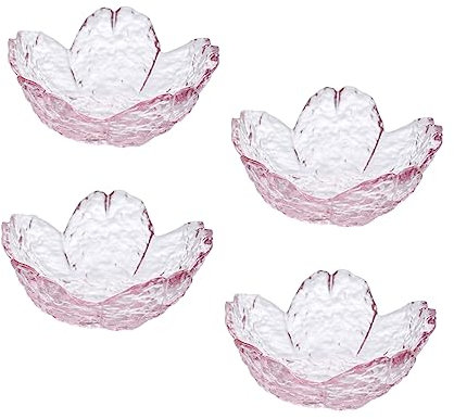 PRETYZOOM 4piezas Platos De Postre De Vidrio Ensaladeras Transparentes Platos Para Servir Comida Japonés