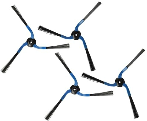 vhbw 4X Spazzola Laterale Compatibile con Samsung Navibot SR8825, SR8828, SR8830, SR8840 Robot aspirapolvere - Set spazzole, DX/SX, Nero/Blu