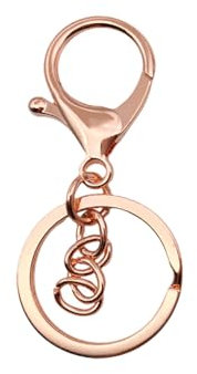 Ttiy Schlüsselanhänger-Haken, Metall, Karabinerverschluss, kreativer Schlüsselanhänger, Ringe, tragbar, für Schlüsselanhänger, Schmuck, DIY-Zubehör, 10 Stück, Roségold