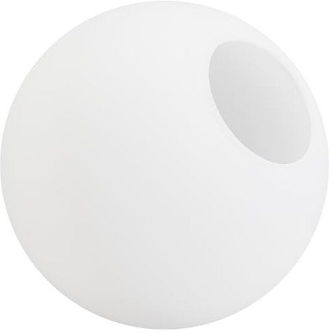 BENECREAT Paralume in Vetro Smerigliato Bianco da 10cm, Copri Paralume di Ricambio per Applique da Parete, Apparecchio di Illuminazione A Sospensione, Luce di Vanità, Plafoniera, Foro: 4.1cm