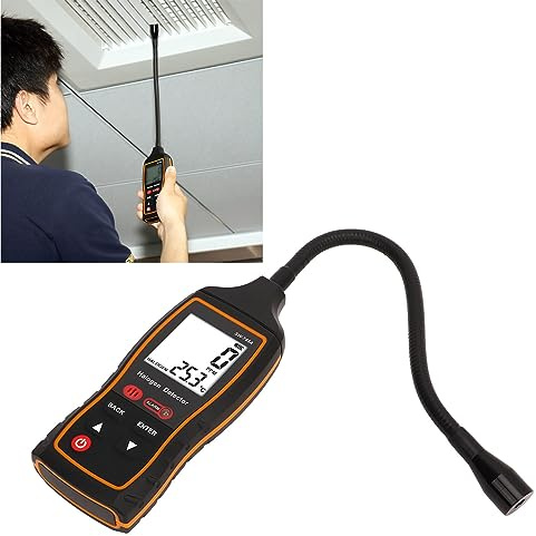 Halogen Gas Detector, Air Condition Refrigerant Leak Detector Halogen Freon Leak Detector, 0 to 1000PPM Sound Light Vibration Alarm, Freon Leakage Tester for Home and RV