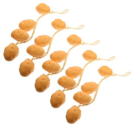 PRETYZOOM 5 Cordes Brochettes de Pommes de Terre simulées Pommes de Terre réalistes Pomme de Terre décorative décoration Cuisine Home Decor Simulation de Faux légumes décors de Cuisine