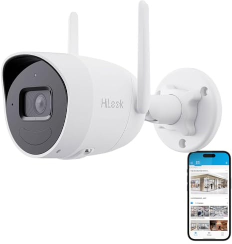 HiLook by HIKVISION Wi-Fi utomhuskamera, intelligent detektering, nattsyn, tvåvägsljud, rörelsedetektering, SD-kortplats, utomhusbruk, 4MP (2560×1440)