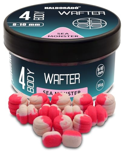 Haldorado 4 Body Wafter - Juego de cebos de pesca para carpas, 4 formas de cebo diferentes, pellets, 8-10 mm, método o monstruo marino tradicional