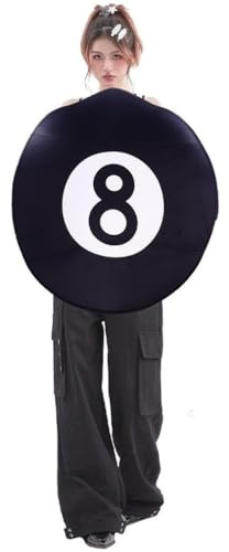 Muteitt Schwarzes 8-Ball-kostüm Für Erwachsene, Halloween-billard-8-ball-kostüm, Lustiges Outfit Für Halloween, Cosplay, Verkleidung