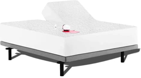 Split Head Queen Mattress Protector 12 Inch Pocket, Top Split 39 Inch Adjustable Fitted Sheet Style Waterproof Terry Cotton Mattress Protector Split top Queen Sheets for Sleep Number Bed