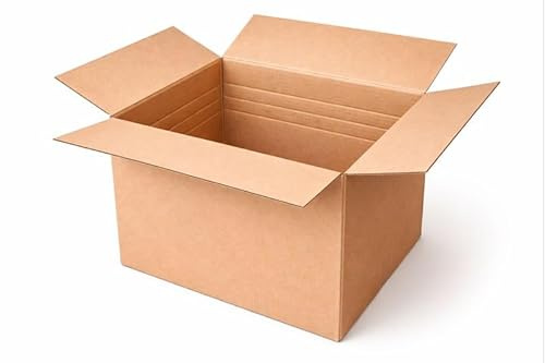 Faltkarton 600 x 500 x 400 mm Zweiwellig Braun | Versandkarton für Versand 700g/m² | Integrierte Höhenrillen bei 180, 240 und 300 mm (2)