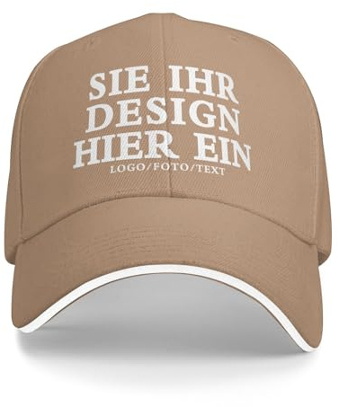 MOSGDBV Personalisierte Cap für Männer und Frauen,personalisiert Basecap gestalten Sie Ihr eigenes Logo, Bild, Ihren Text, personalisierte Trucker-Kappe, personalisierte Basecap für Unisex