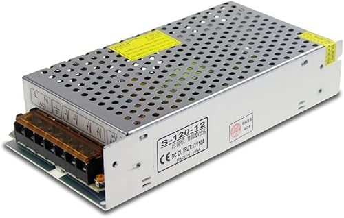 Fuente de alimentación de 12 V 10 A 120 W estabilizada conmutación | Transformador AC 220 V a CC 12 V para LED, CCTV, impresora 3D, coche, cámaras, tiras de luz | Transformador de potencia industrial