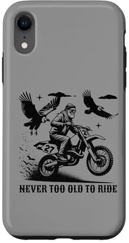 Never Too Old - Para los amantes de las motos de cross para ciclistas de motocross Carcasa para iPhone XR