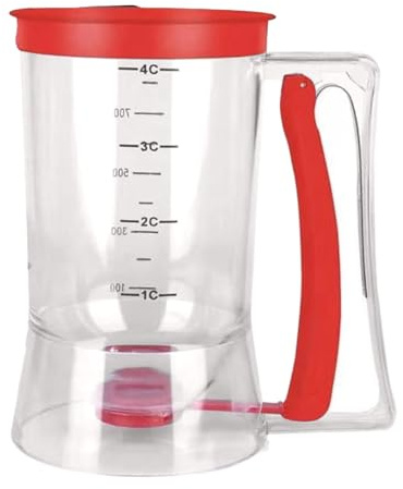 Distributore di pasta per pancake, per muffin, per cupcake, contenitore anti-spill, per erogazione ordinata, di riempimento coerente per cucinare, design antigoccia, ideale per il backrezep