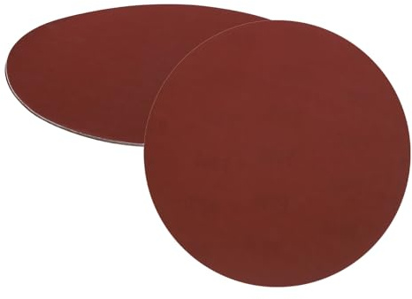 sourcing map 5 discos de lijado PSA de 8 pulgadas, papel de lija autoadhesivo de óxido de aluminio de grano 800, papel de lija redondo sin agujeros, pintura de coche de arena, madera, metal