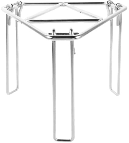 WRITWAA Treppiede per falò, treppiede pieghevole per campeggio, griglia, aperto, supporto per cucinare, attrezzatura per cucinare, supporto per pentole da giardino, patio