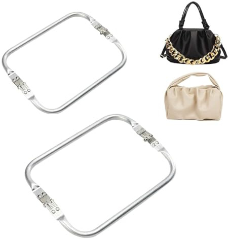 JYNVO Chiusura Borsa Uncinetto, 2 Pezzi Chiusure Per Borse Uncinetto, Clutch Per Borse Uncinetto, Chiusura a Molla per Borse, per Borsa Frizione Artigianato Progetti Fai da Te (20/25cm)
