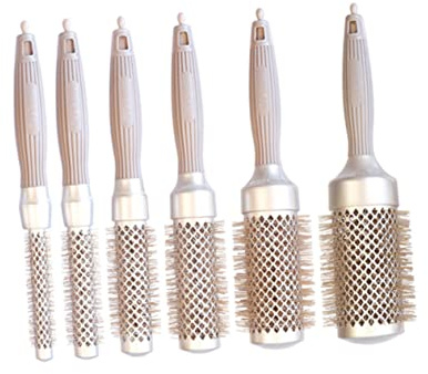 Mipcase Pettine Arricciacapelli in Alluminio per Salone e Domestico Spazzola Volumizzante con Denti Lisci per Districare Nodosi Strumento Styling Multifunzionale per Donne