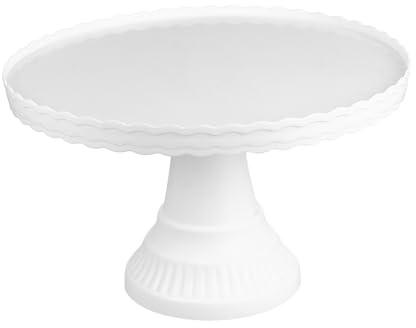 TOGEVAL Alzatina Cake Stand Bianca in Plastica per Dolci Dessert e Frutta Riutilizzabile e Facile da per Feste e Matrimoni