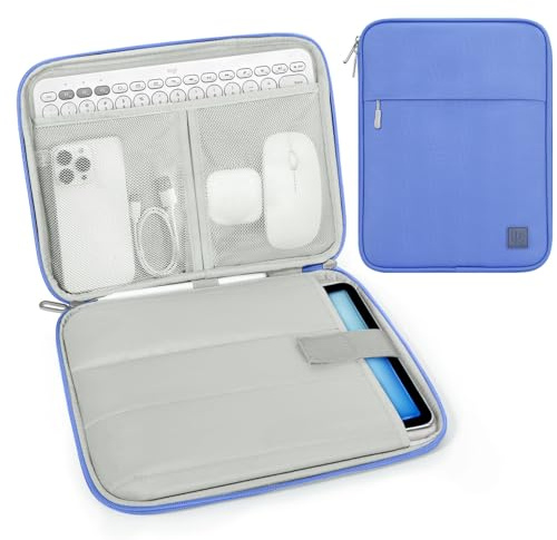 Dadanism 9–11 tums surfplattefodral med stoppning för iPad Pro/Air 11 tum, iPad (A16) 11 tum, ipad 10. Gen/Air 5/4 10,9 tum, i-Pad 9/8/7. Gen 10,2 tum, Galaxy Tab A9 11/S9 FE, Tab M11 11 tum, viol