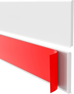 Quest Selbstklebende Sockelleiste, PVC Wandabschlussleiste PREMIUM - 10 m Rolle, 100 mm hoch, 6,5 mm dick - wasserfest & flexibel - für Wohnungen, Büros und Geschäftsräume - Weiß