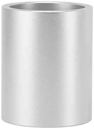 7.5x6x6cm/3.0x2.4x2.4inch Aluminum Coffee Portafilter Cup, Coffee Powder Cup Coffea Powder Feeder Coffea Brush Utensils Storage Basket (Silver)