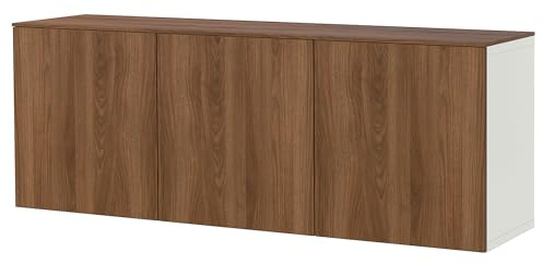 ProTuning BESTÅ Wandschrankkombination, Weiß/Lappviken-Walnuss-Effekt, 180x42x65cm