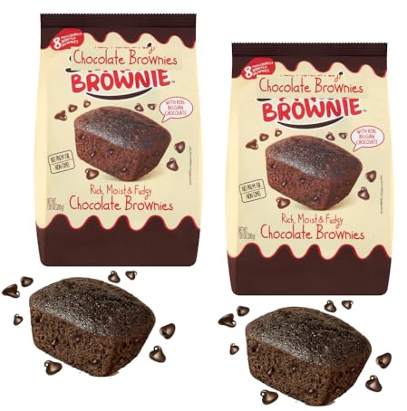 Chocolate Brownies Pack 200g - Pack of 2 - Rich, Moist & Fudgy Brownies
