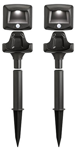 Mr. Beams MB572 Outdoor Wireless Battery-Powered 35 Lumens LED Path Light with Motion Sensor, 2-Pack, Dark Brown